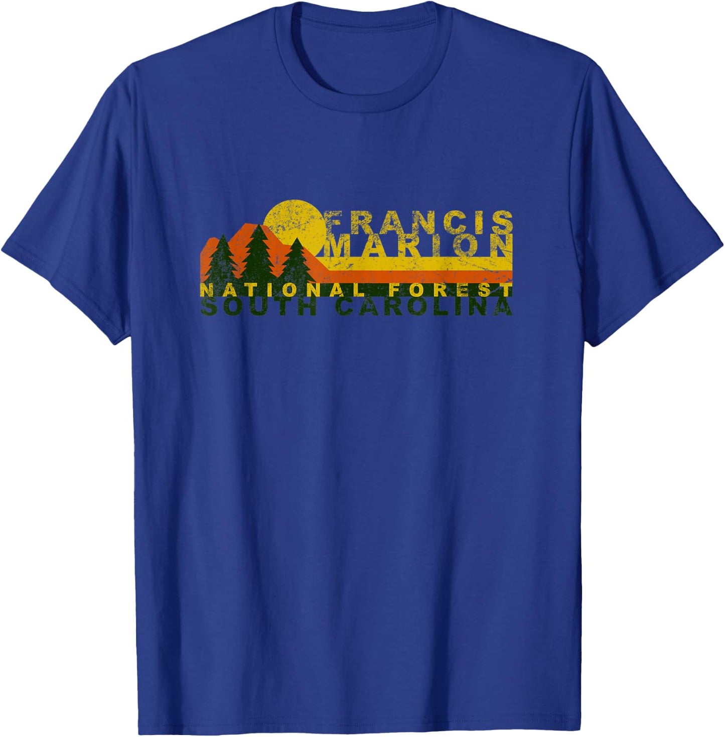 Francis Marion National Forest Vintage Retro T-Shirt - T-Shirt | Royal