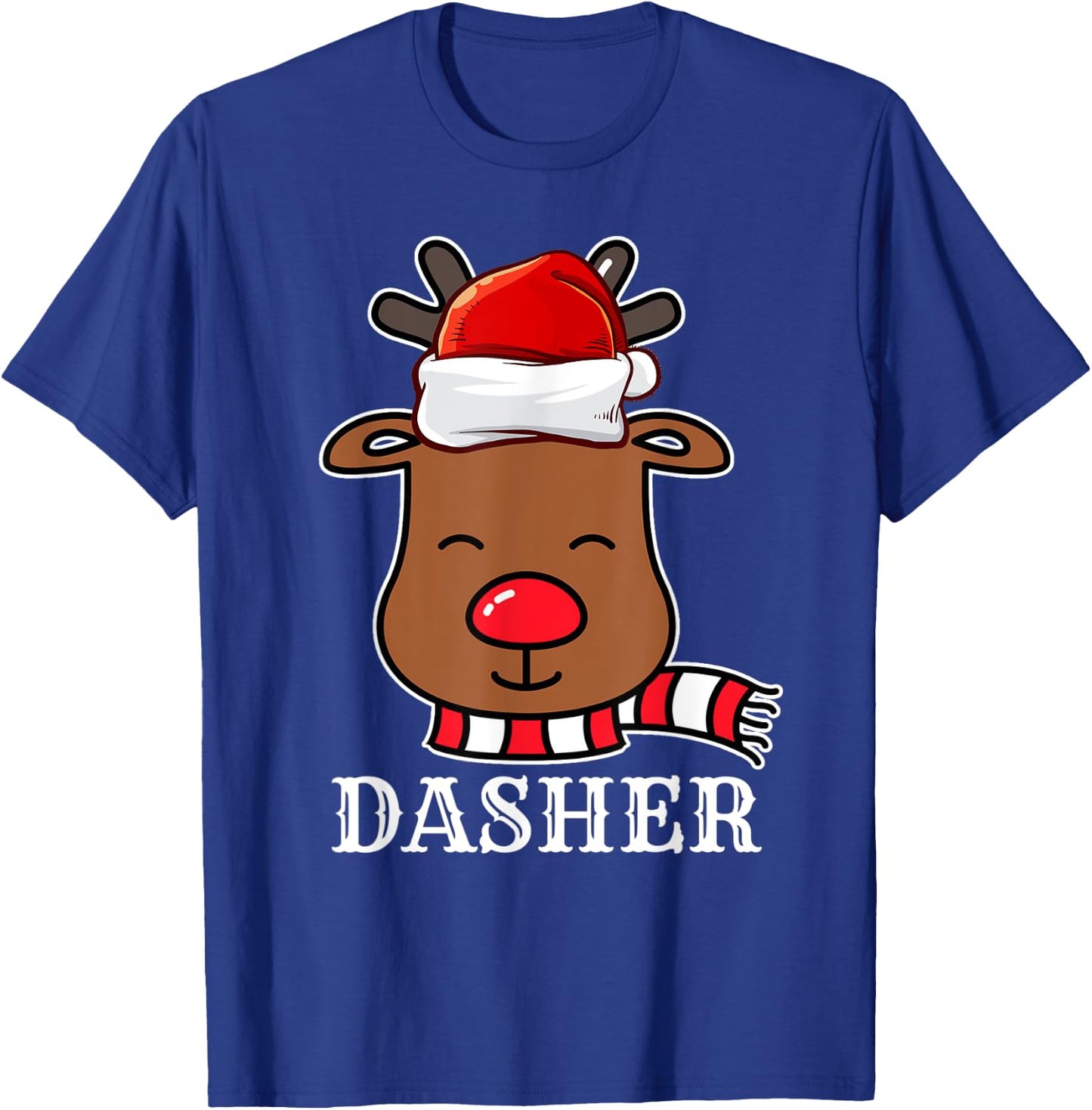 Santa Reindeer Dasher Xmas Group Costume T-Shirt - T-Shirt | Royal