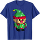 Christmas Elf Master Builder Brick Building Blocks Boys Kids T-Shirt - T-Shirt | Royal
