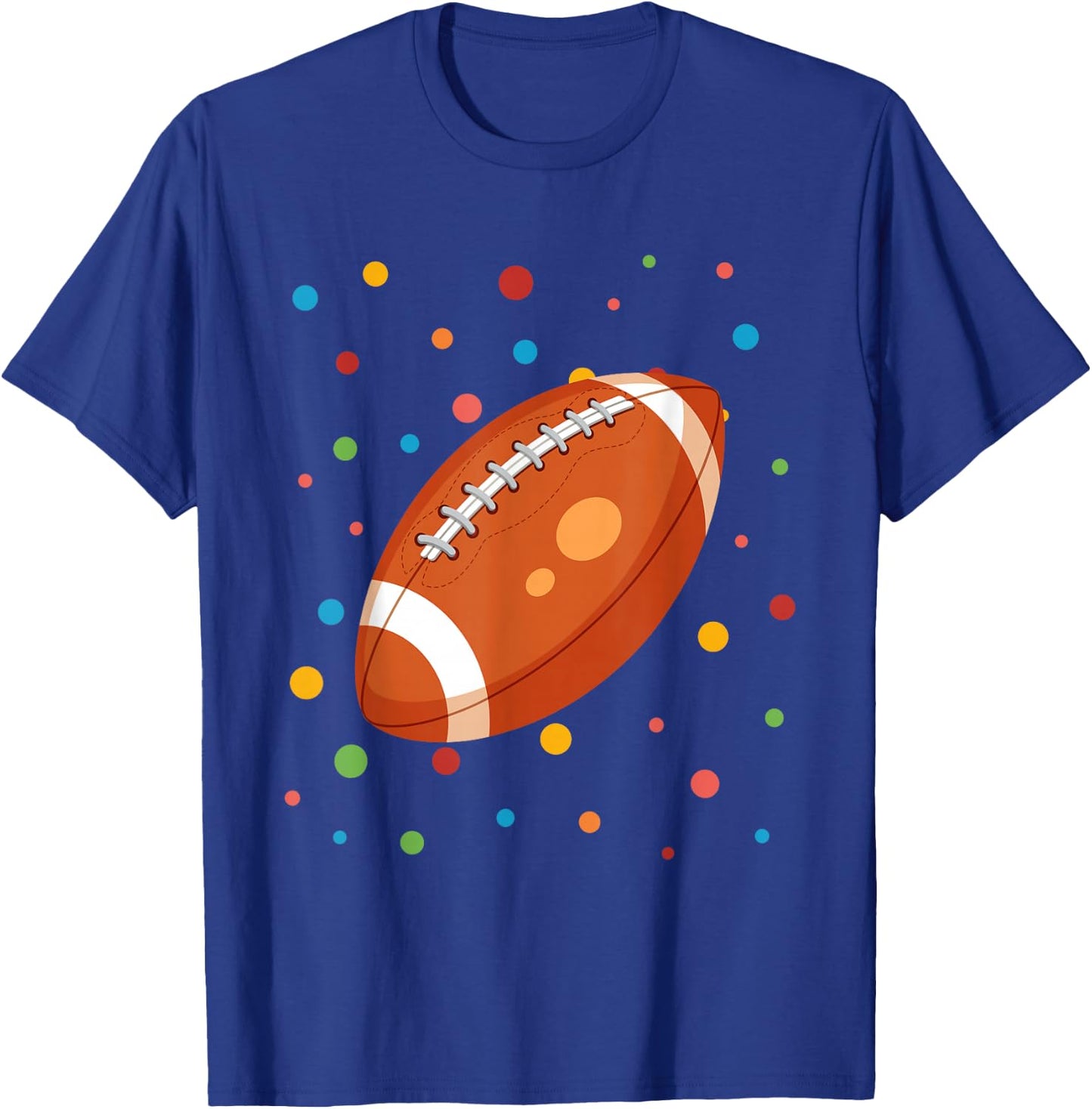 Dot Day Shirt Polka Dots Football Kids Boys Girls Youth T-Shirt - T-Shirt | Royal