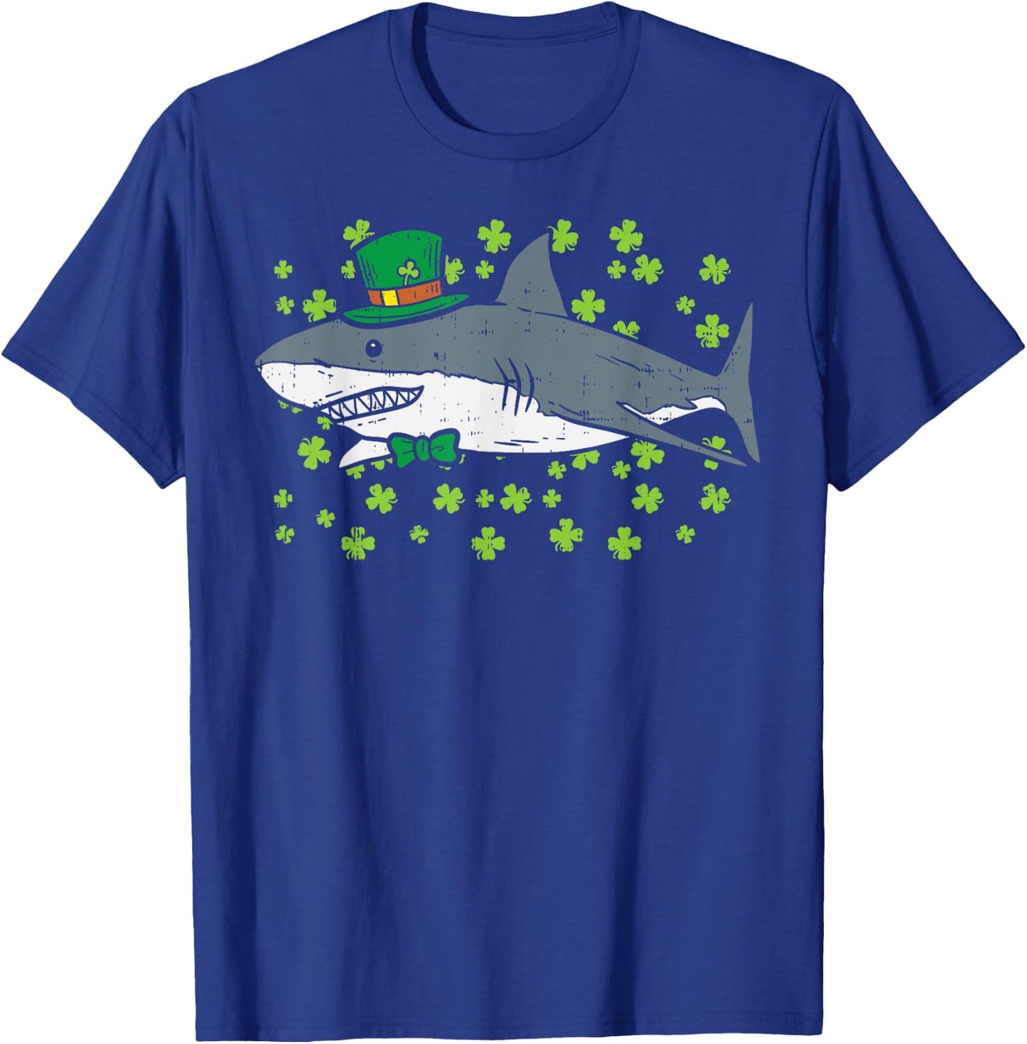 Irish Leprechaun Shark Shamrock St Patricks Day Animal Gift T-Shirt - T-Shirt | Royal