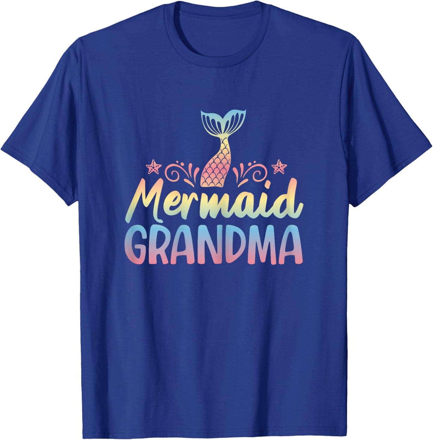 Mermaid Grandma Underwater Grandmother Myth Folklore T-Shirt - T-Shirt | Royal