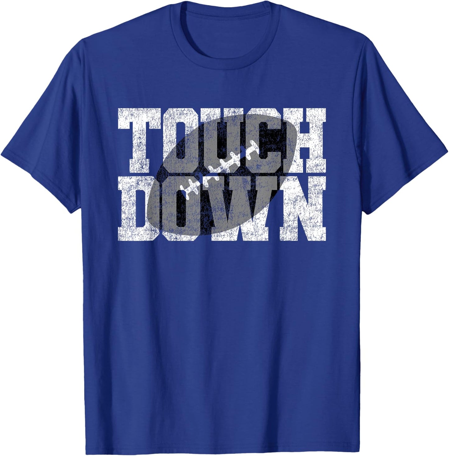 Football Fan Gear Vintage Touchdown Graphic Novelty T-Shirt - T-Shirt | Royal