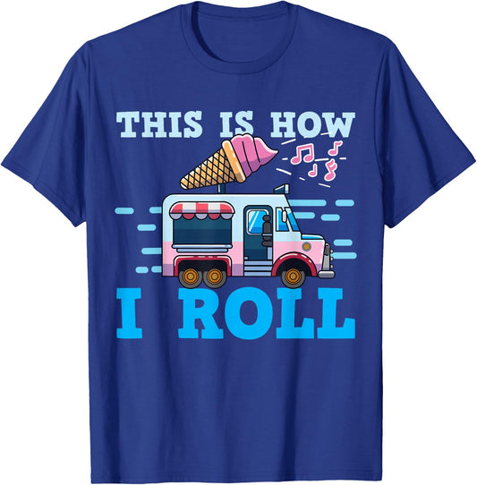 Ice Cream Truck Man T-Shirt - T-Shirt | Royal
