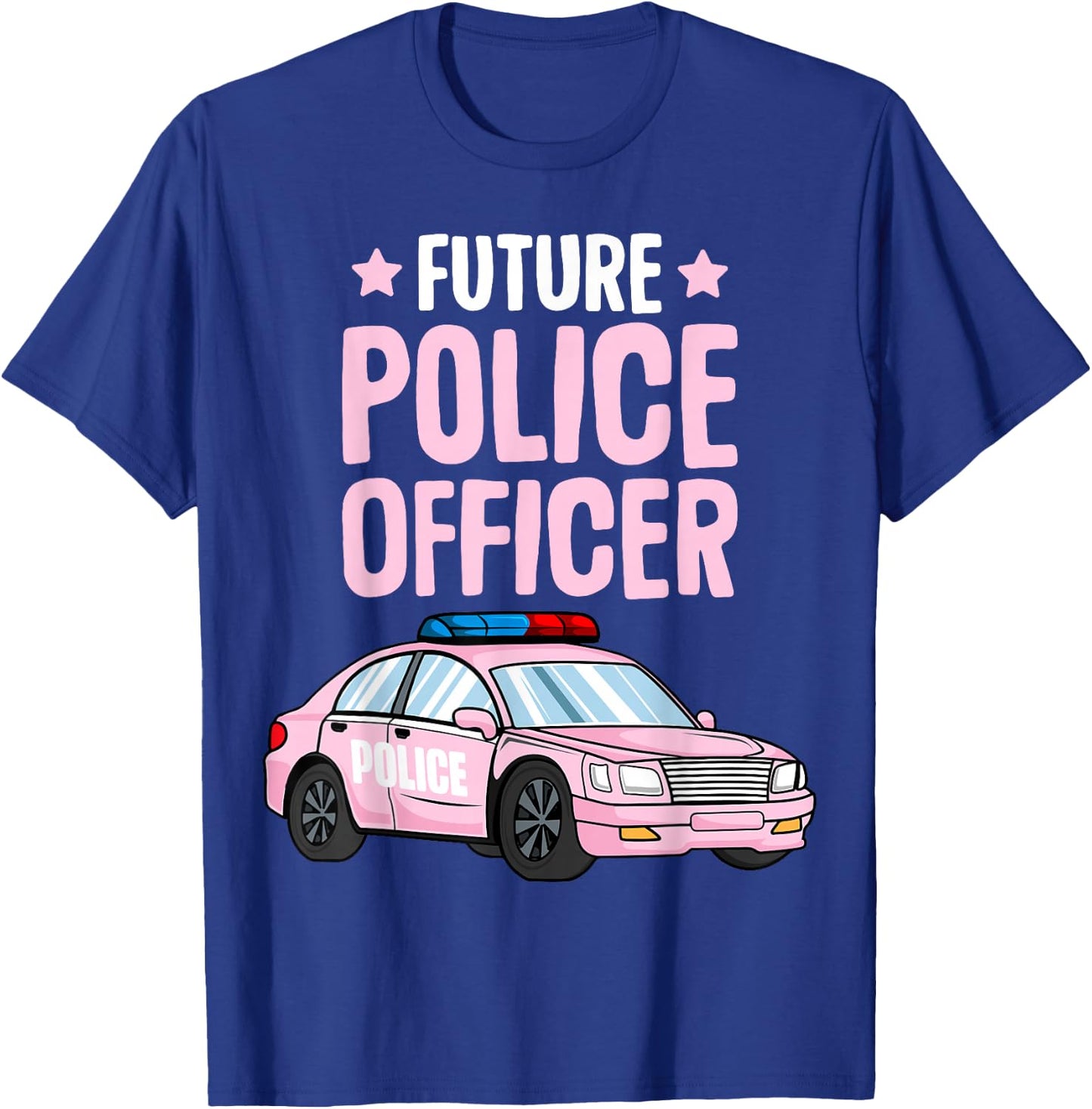 Future Police Officer Policewoman Cop Girls Kids Toddler T-Shirt - T-Shirt | Royal