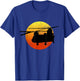 CH47 Chinook Silhouette Sunset Military Helicopter CH47 T-Shirt - T-Shirt | Royal