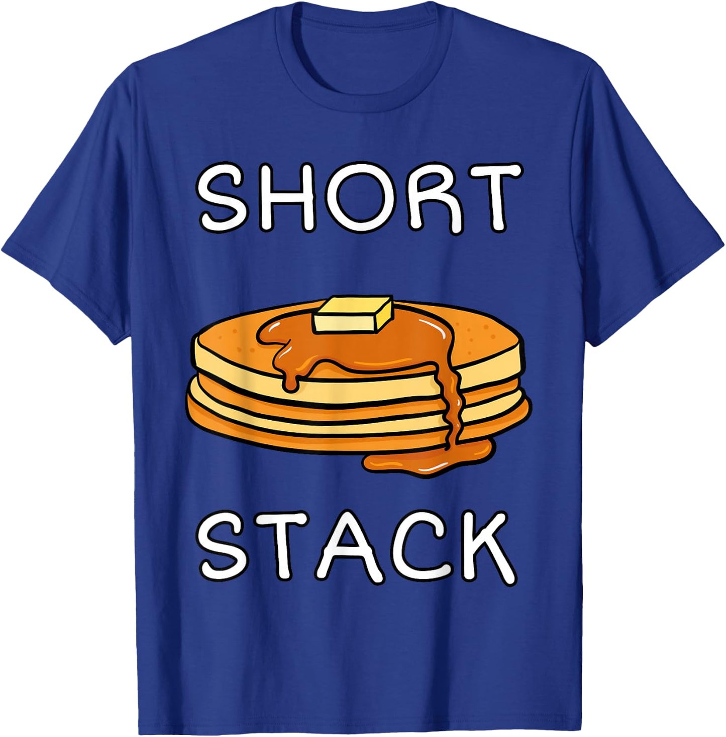 Short Stack Pancake Lover Waffle Breakfast Gift T-Shirt - T-Shirt | Royal