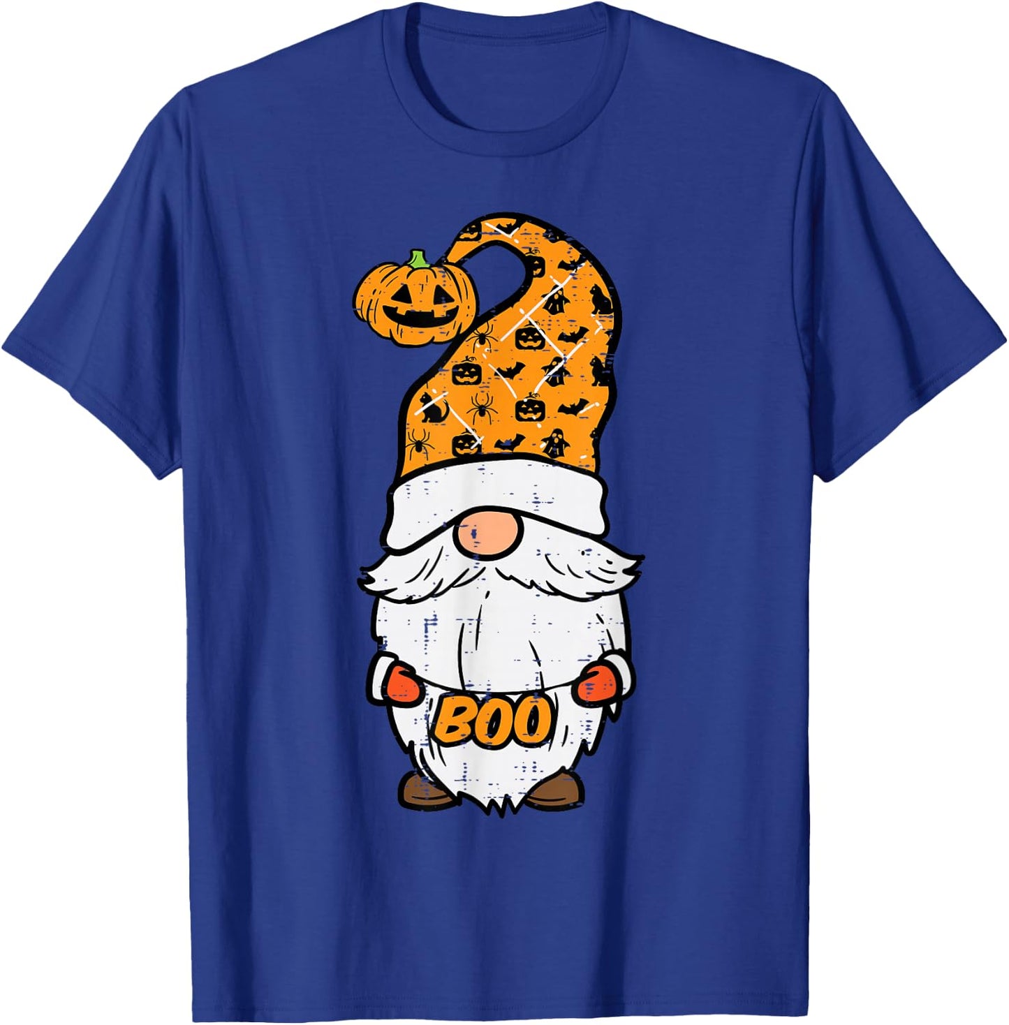 Halloween Gnome Boo Fall Garden Costume Women Girls Boys Kid T-Shirt - T-Shirt | Royal