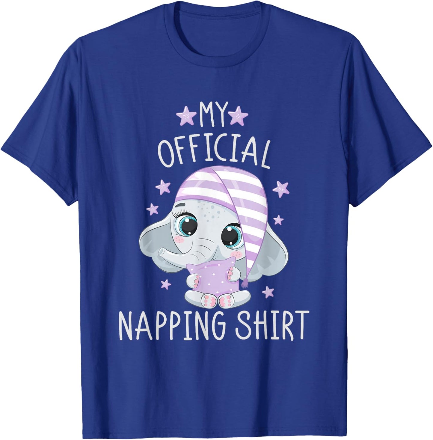 My Official Napping Shirt Pajamas Nightgown Elephant T-Shirt - T-Shirt | Royal
