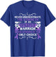 Never Underestimate The Strength of Epilepsy Warrior Purple T-Shirt - T-Shirt | Royal