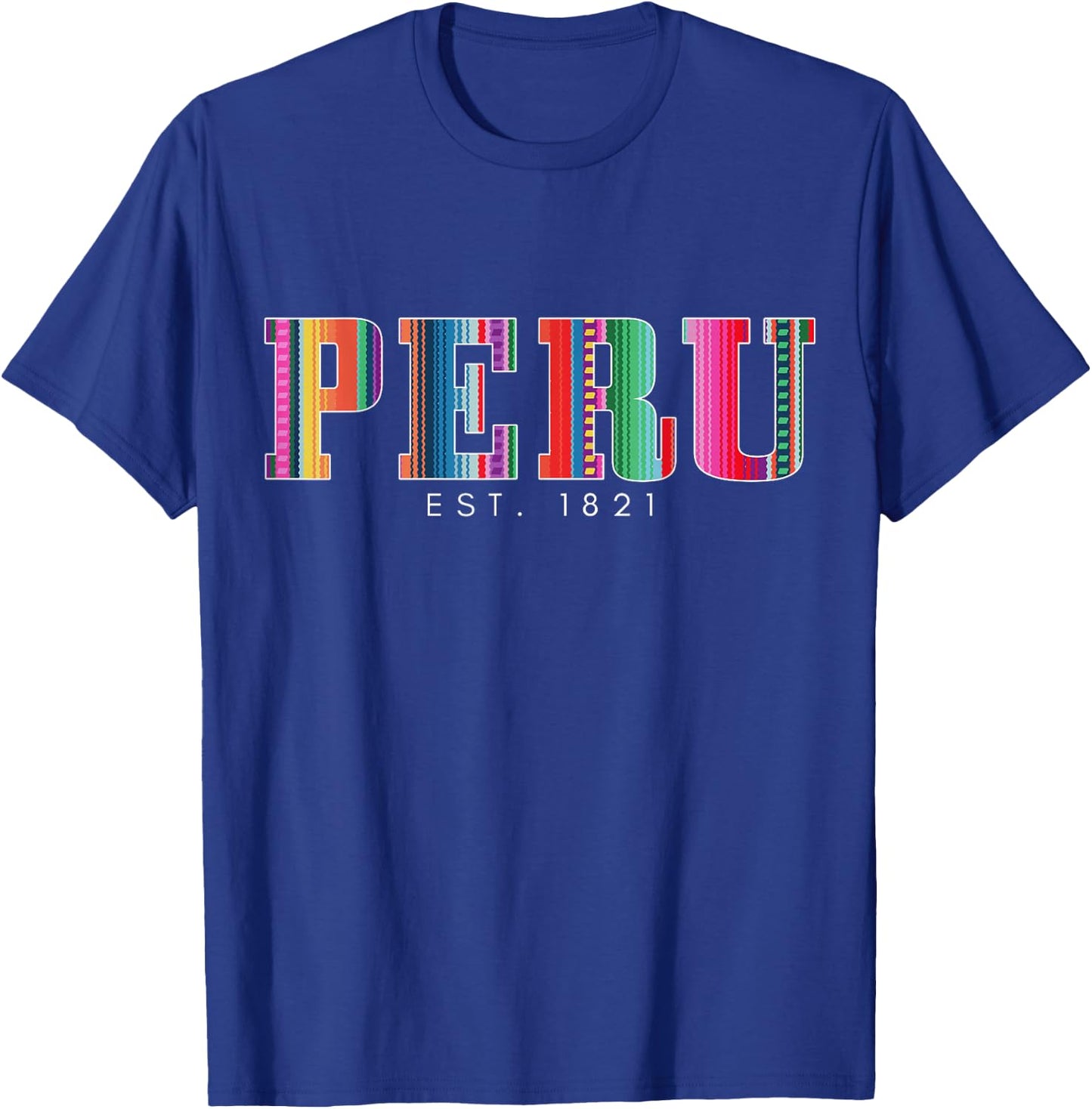 Peru Est. 1821 Peruvian Pattern Roots Peru T-Shirt - T-Shirt | Royal