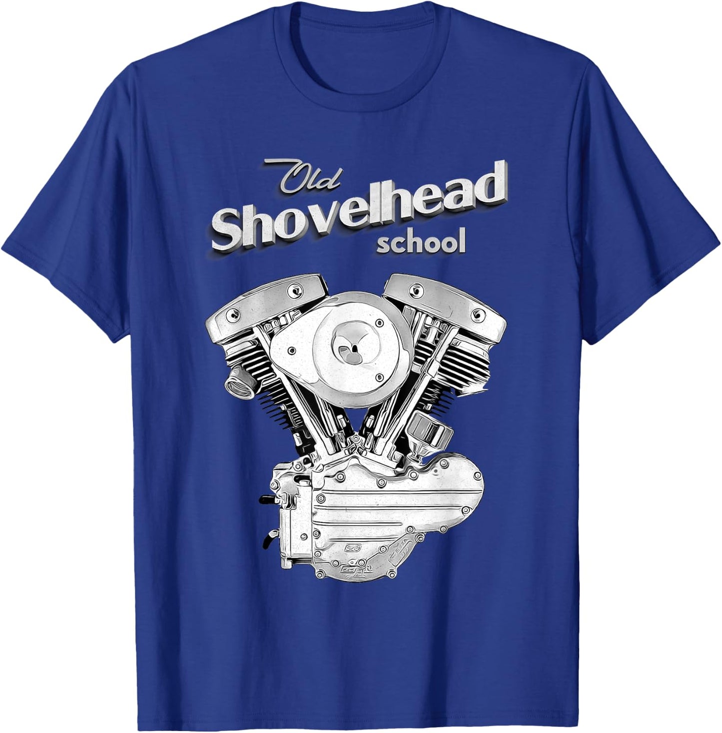Vintage HD Shovelhead Motorcycle FLH Engine Motor Biker T-Shirt - T-Shirt | Royal