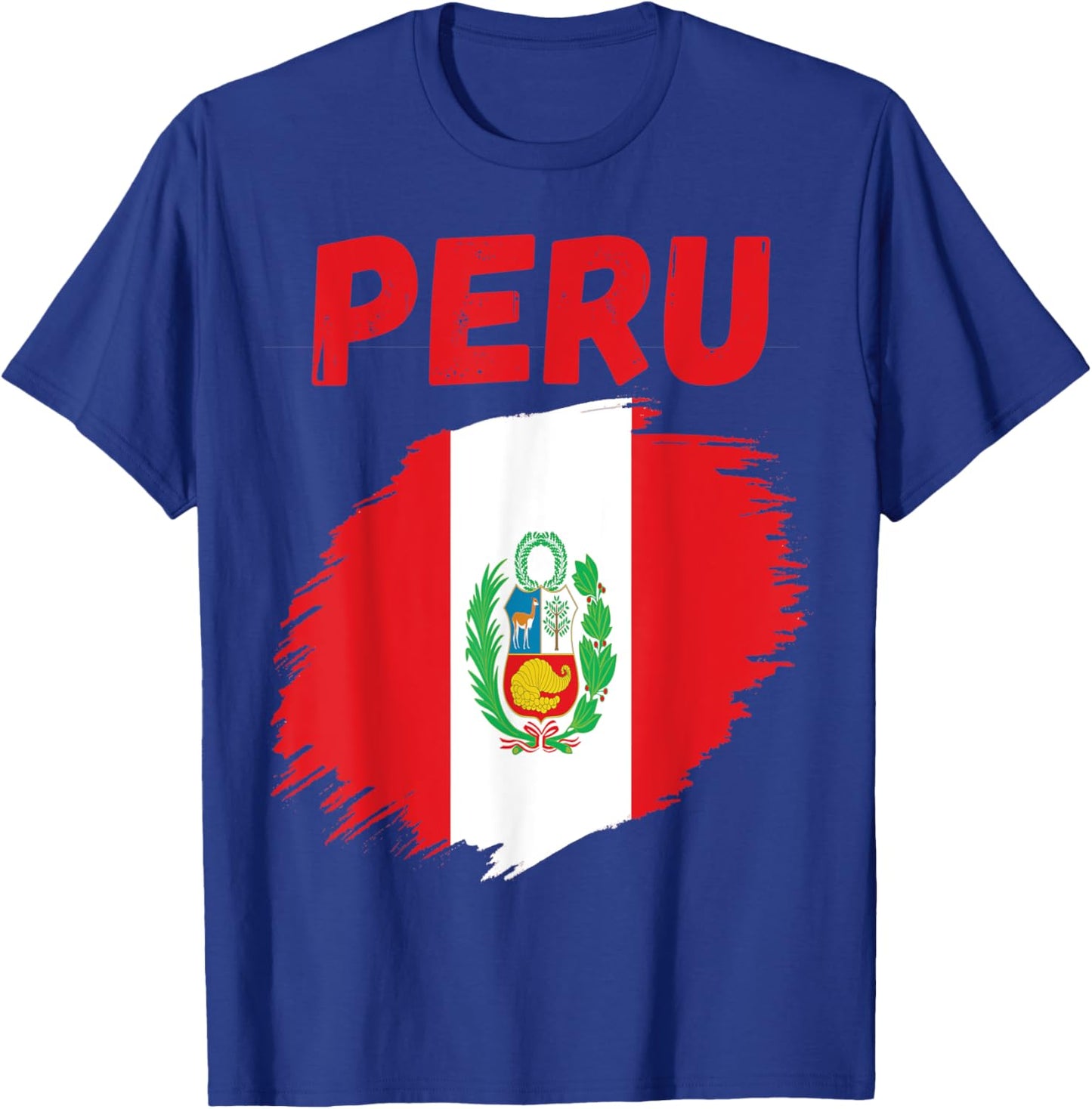 Peru Flag T-Shirt - T-Shirt | Royal
