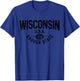 Wisconsin The Badger State EST 1818 Gift T-Shirt - T-Shirt | Royal