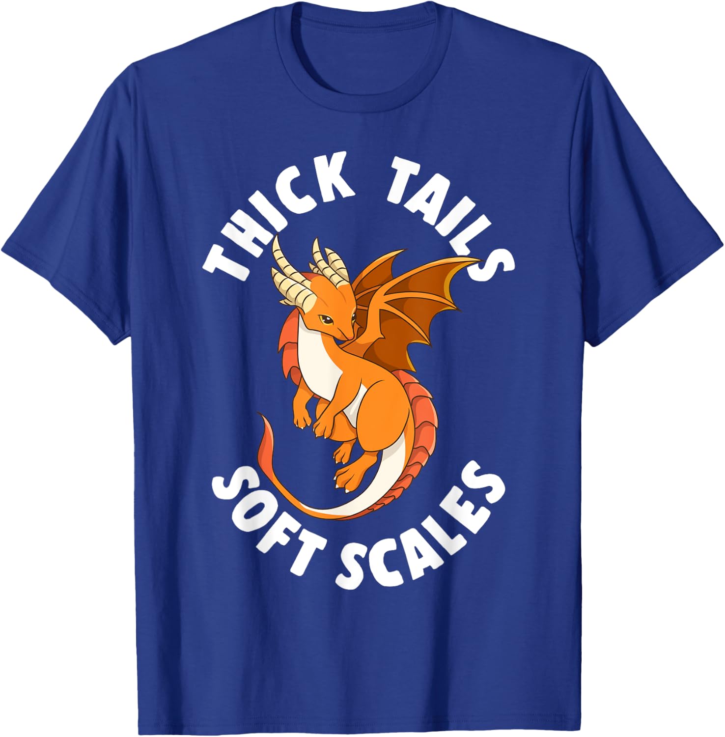 Thick Tails Soft Scales Dragon Cute Design T-Shirt - T-Shirt | Royal
