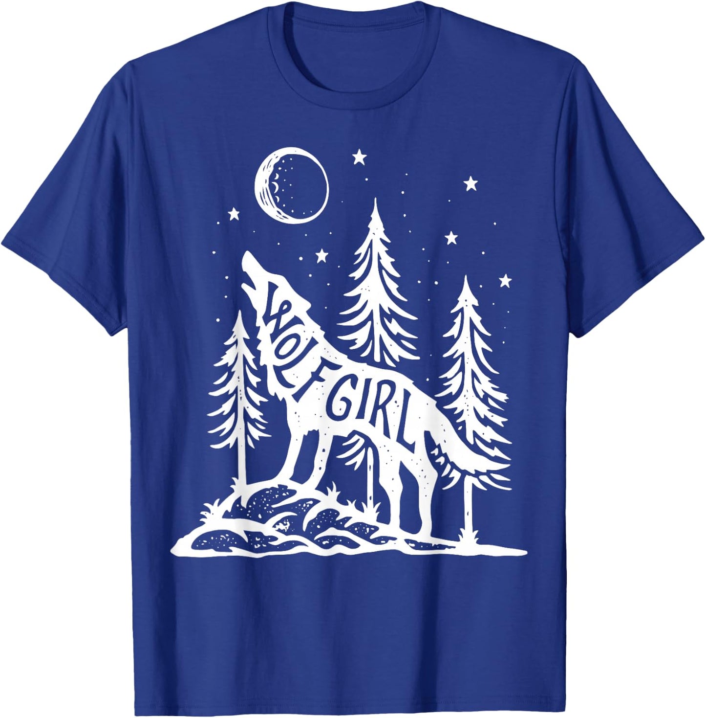 Wolf Girl Who Loves Wolves Funny Animal Lovers Women Outdoor T-Shirt - T-Shirt | Royal