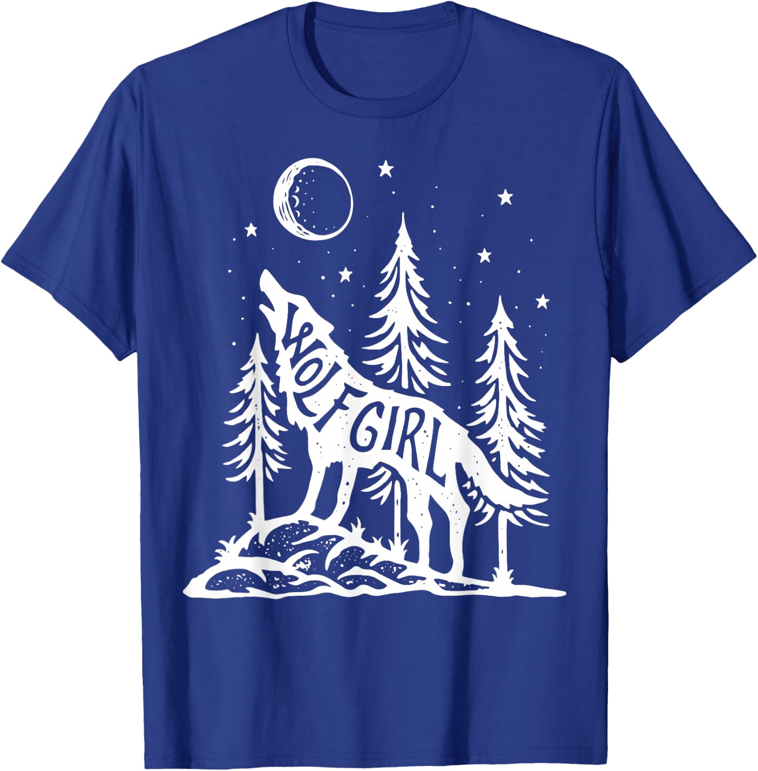 Wolf Girl Who Loves Wolves Funny Animal Lovers Women Outdoor T-Shirt - T-Shirt | Royal