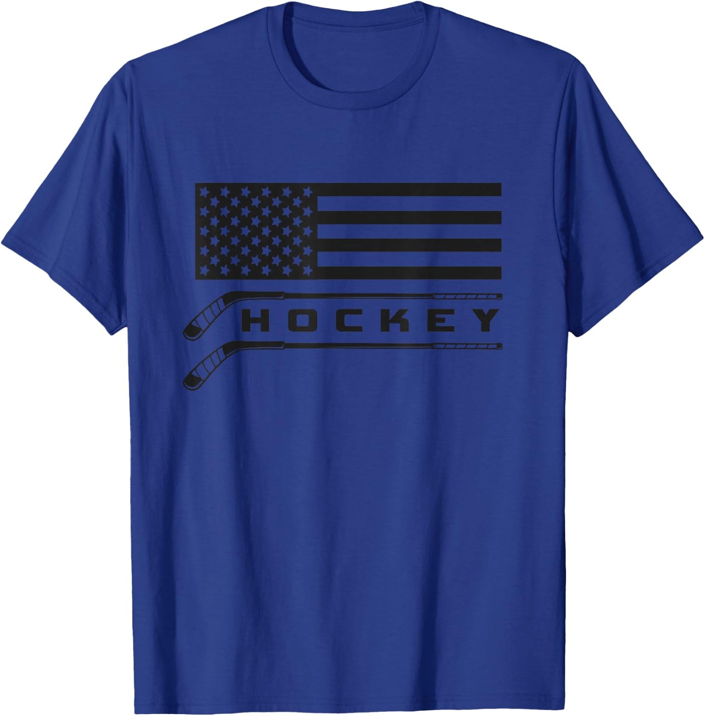 American Flag Hockey Apparel - Hockey Small T-Shirt - T-Shirt | Royal