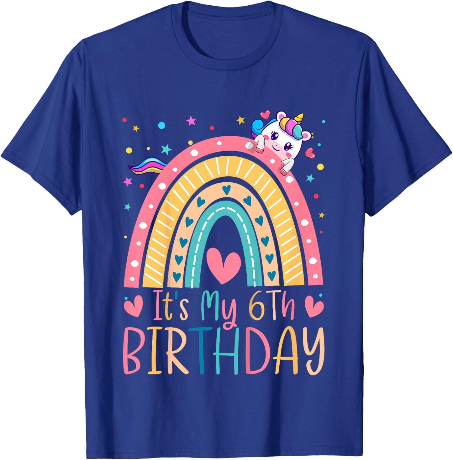 6th Birthday Girl Outfit Idea 6 Year Old Girls Birthday T-Shirt - T-Shirt | Royal