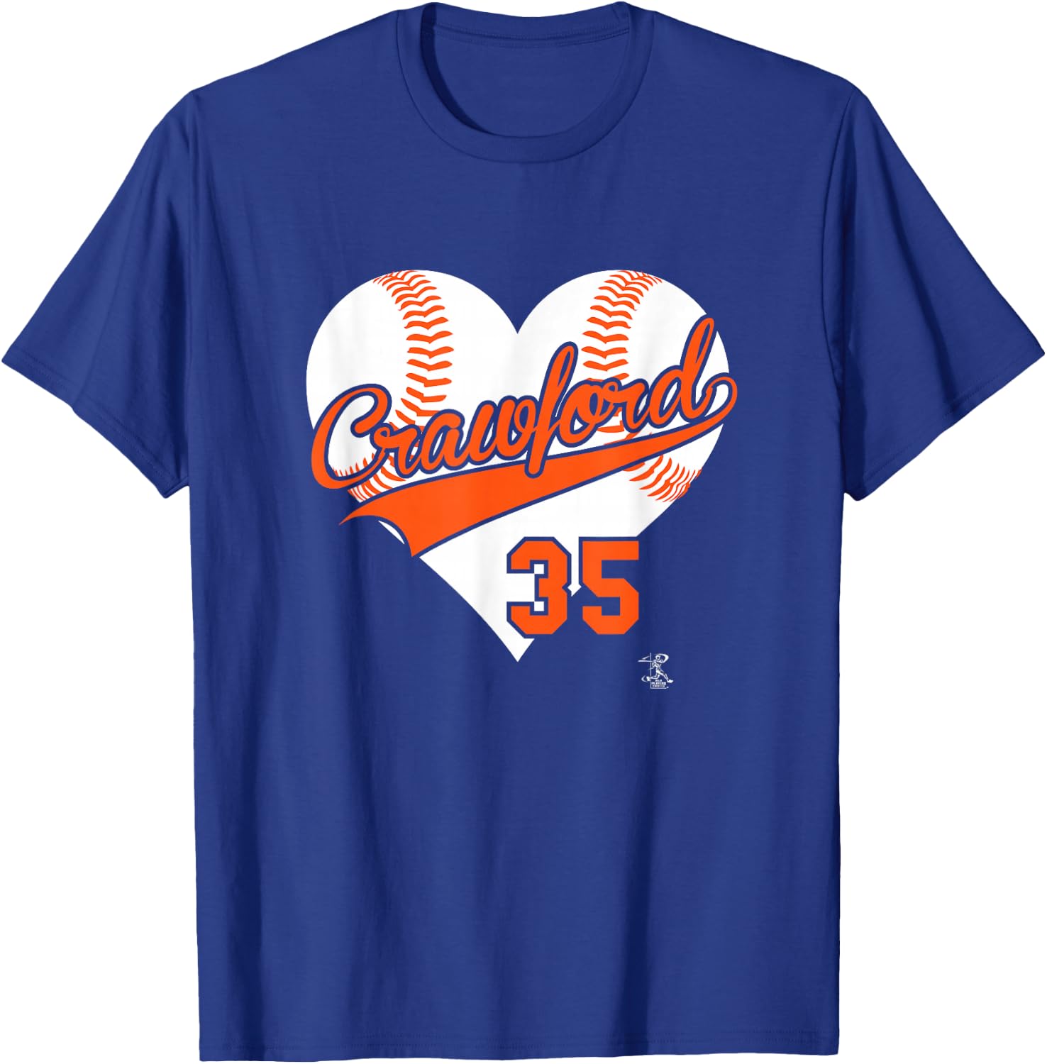 Brandon Crawford Baseball Heart Gameday T-Shirt - T-Shirt | Royal