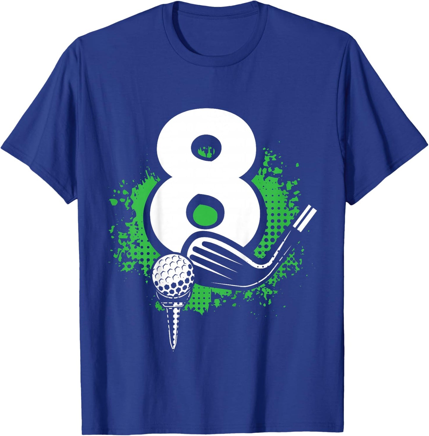 Kids 8th Birthday Boy Golf Player Golf 8 Years Old T-Shirt - T-Shirt | Royal