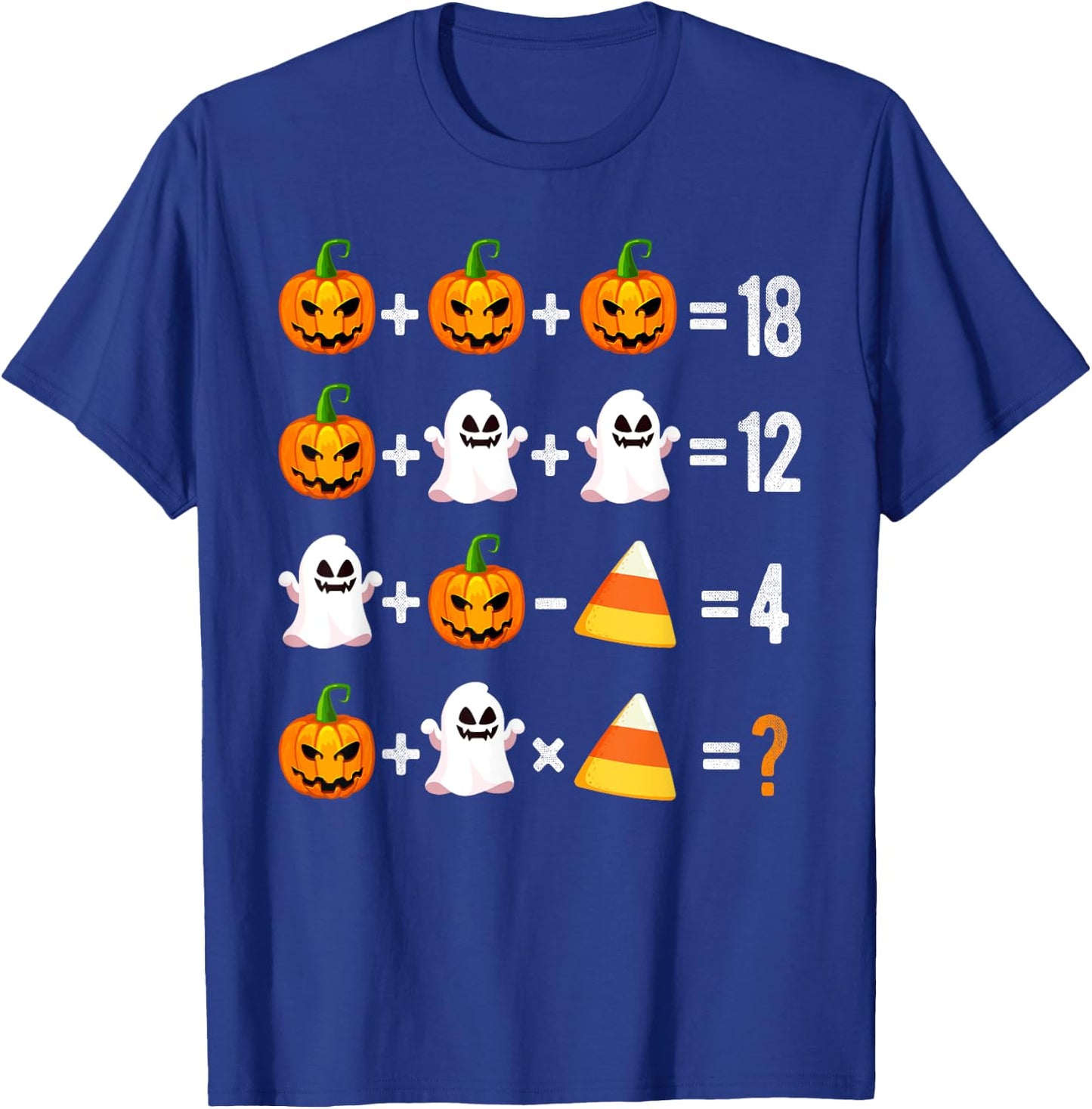 Halloween Order of Operations Math Halloween Teacher Pumpkin T-Shirt - T-Shirt | Royal