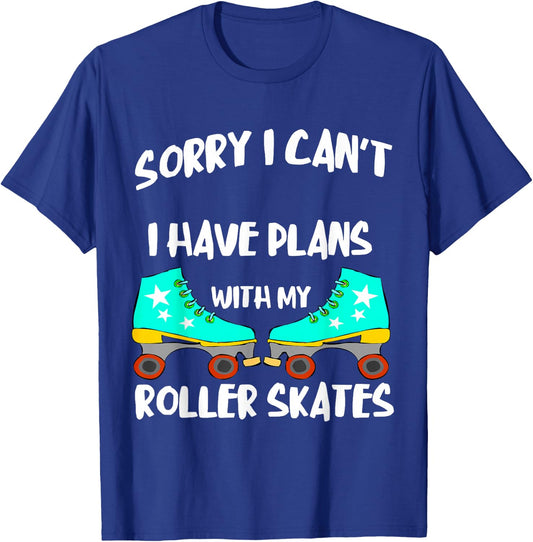 Roller Skates Plans Roller Skating Lover Funny Roller Skater T-Shirt - T-Shirt | Royal