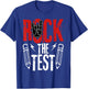 Test Day Rock The Funny Metal Teacher Student Testing Exam T-Shirt - T-Shirt | Royal