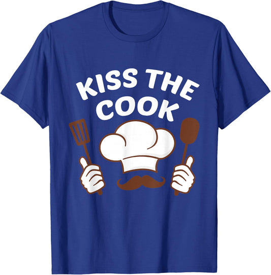 Grillmeister Chef Baker Kitchen Staff Kiss The Cook T-Shirt - T-Shirt | Royal