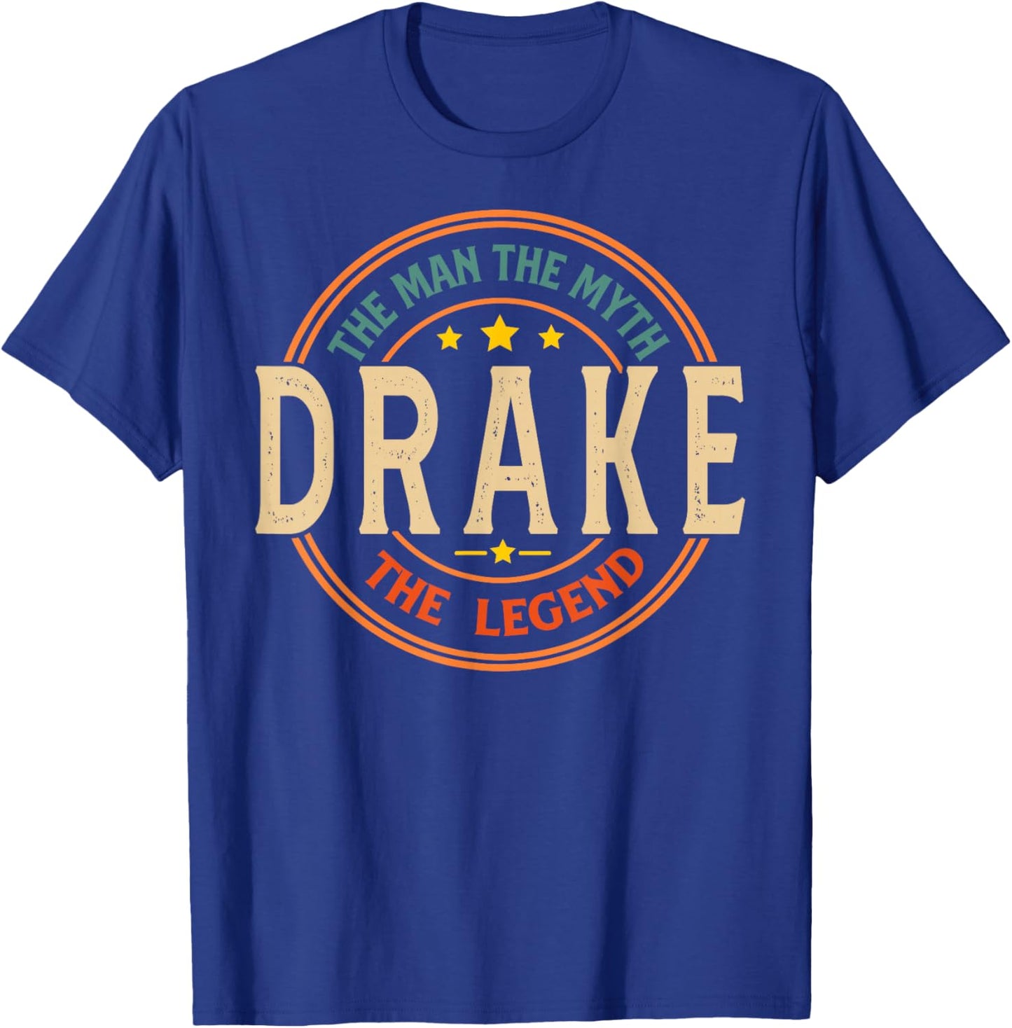 DRAKE The Man The Myth The Legend Vintage Personalized T-Shirt - T-Shirt | Royal