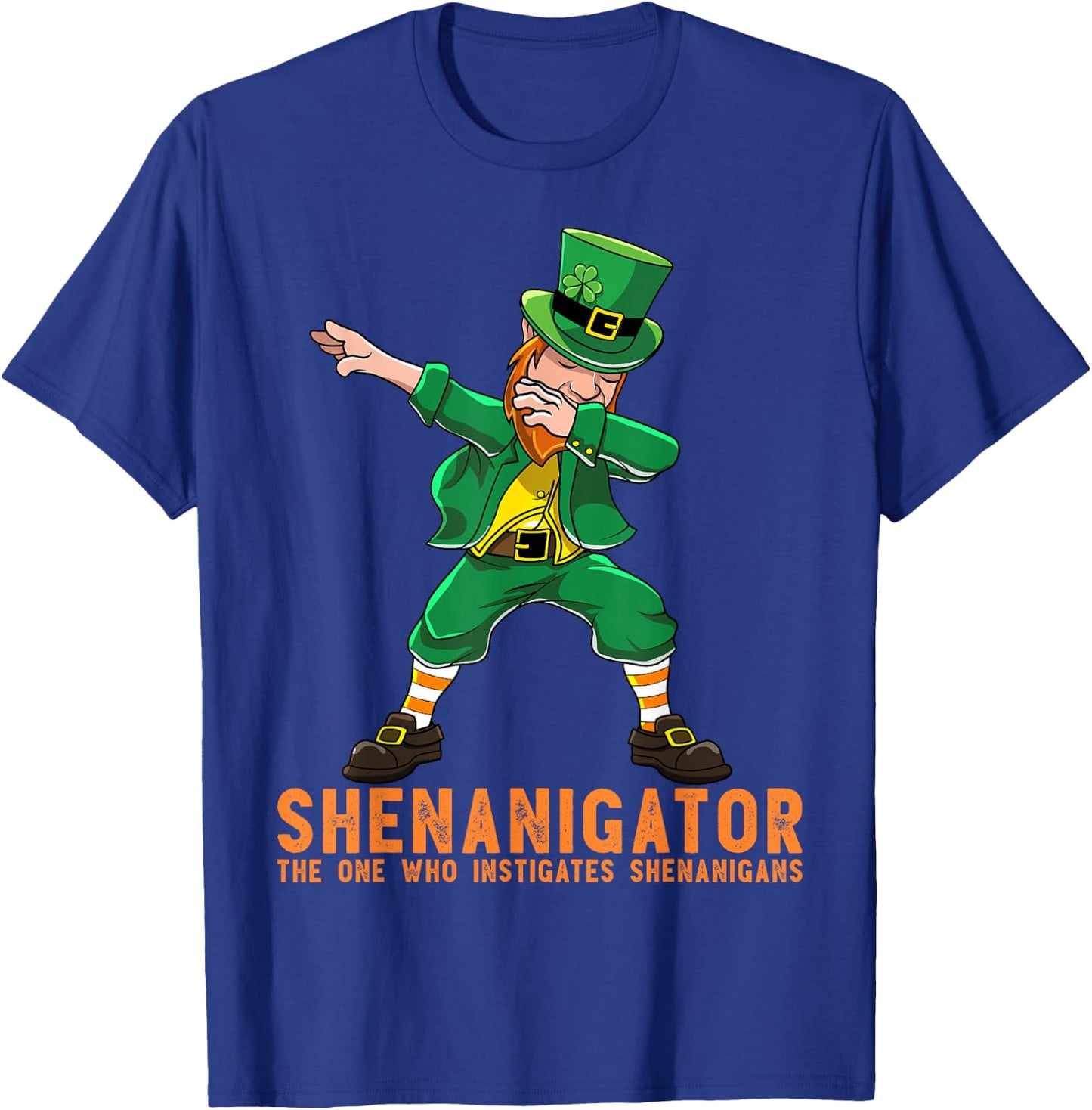 Shenanigator Dabbing Leprechaun Shenanigans St Patricks Day T-Shirt - T-Shirt | Royal