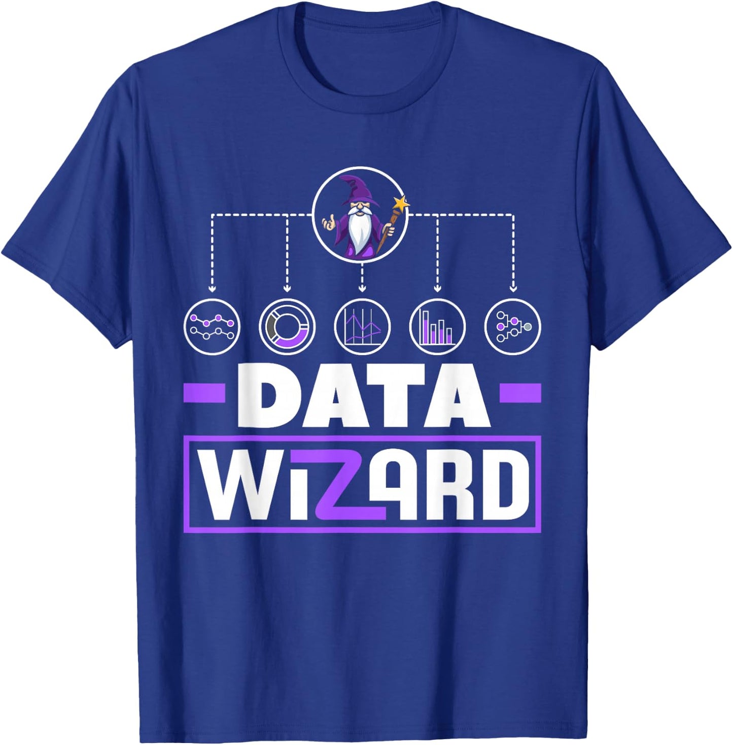 Data Analytics Data Wizard Engineering Business Intelligence T-Shirt - T-Shirt | Royal