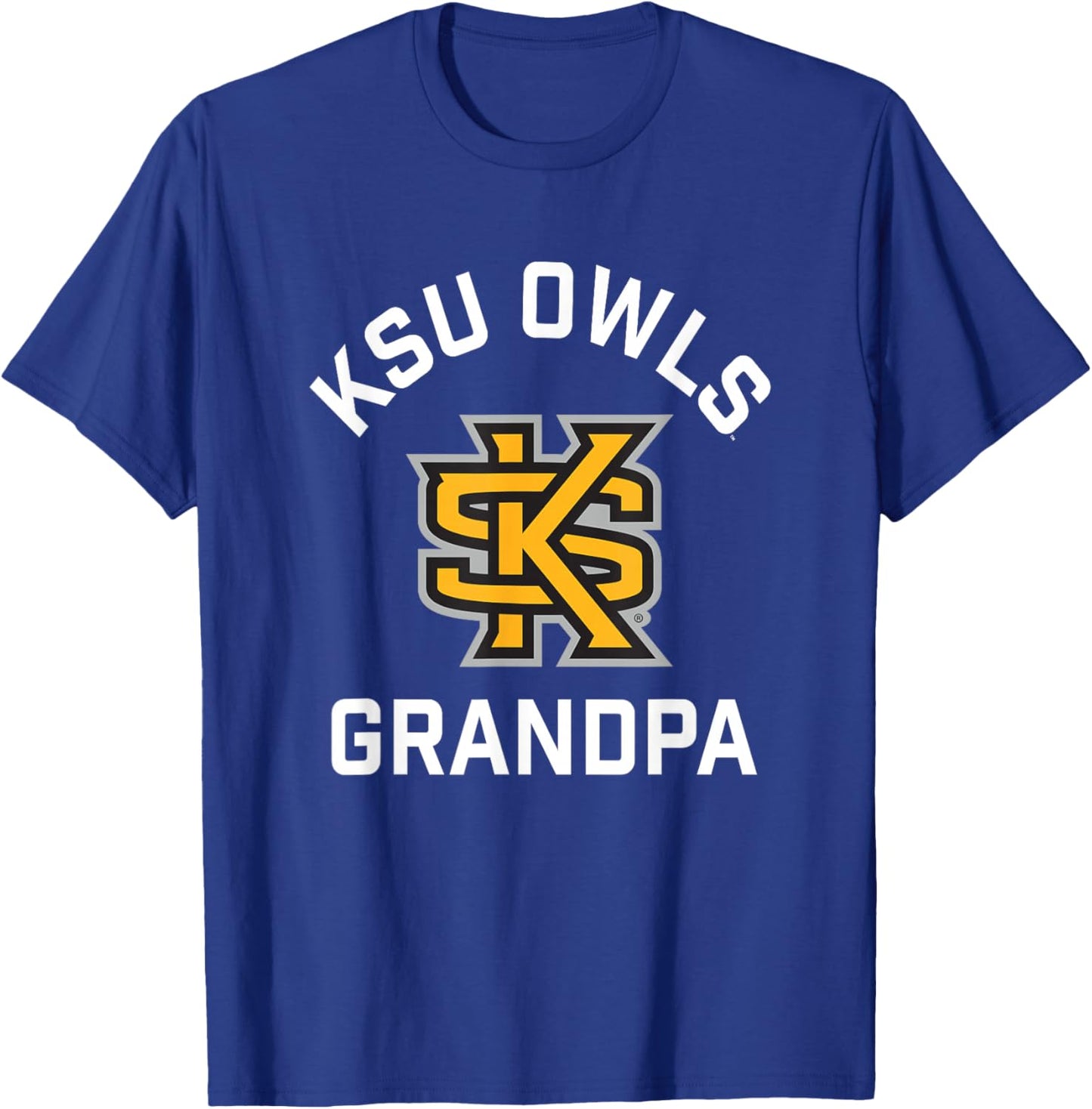 Kennesaw State University Owls Arched Grandpa T-Shirt - T-Shirt | Royal