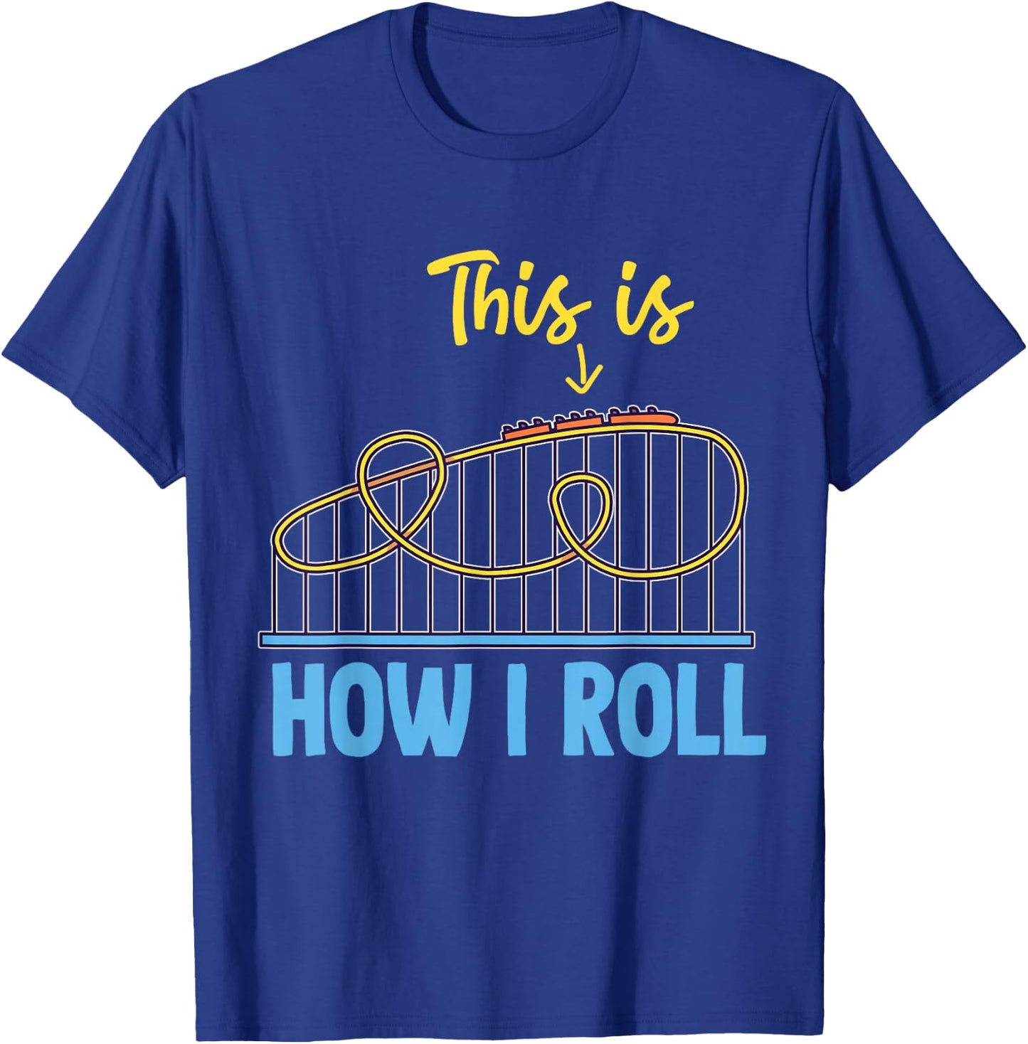 Roller Coaster Design for Adults Men And Women T-Shirt - T-Shirt | Royal
