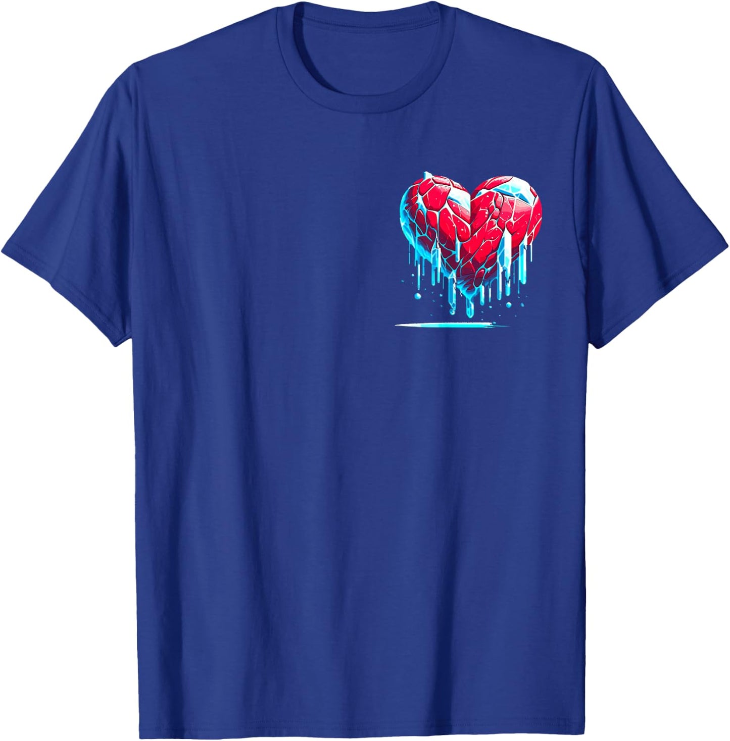 Funny Icy Cold Heart Artistic Frozen Heart T-Shirt - T-Shirt | Royal