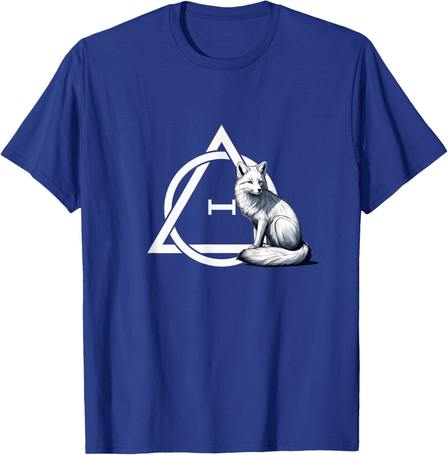 Theta Delta Symbol with Arctic Fox - Therian T-Shirt - T-Shirt | Royal