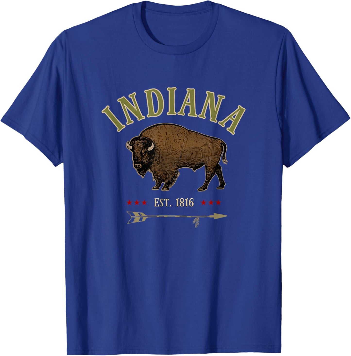 INDIANA BISON souvenir gift T-Shirt - T-Shirt | Royal
