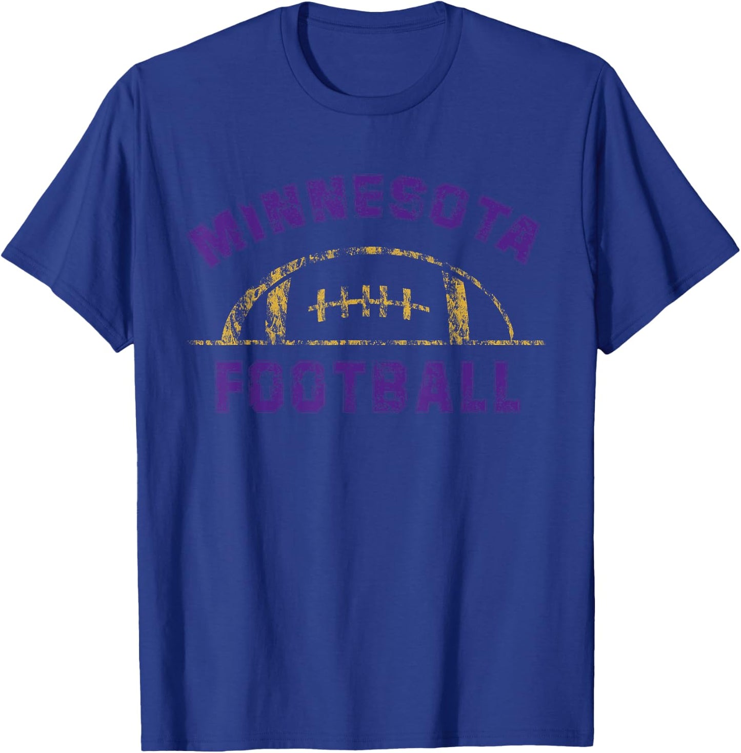 Minnesota Football | End Zone Game Day Distressed Vintage T-Shirt - T-Shirt | Royal