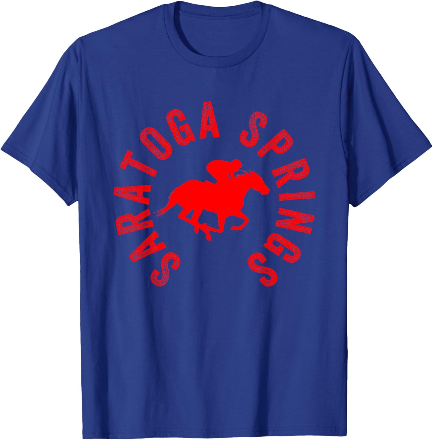 Saratoga Springs New York Horse Racing Jockey T-Shirt - T-Shirt | Royal