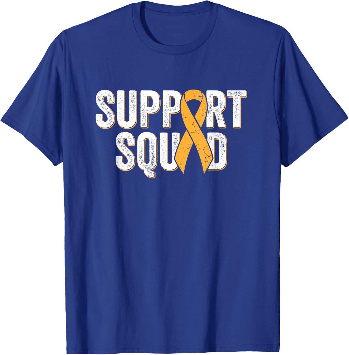 Multiple Sclerosis Support Squad, Orange MS Awareness Ribbon T-Shirt - T-Shirt | Royal