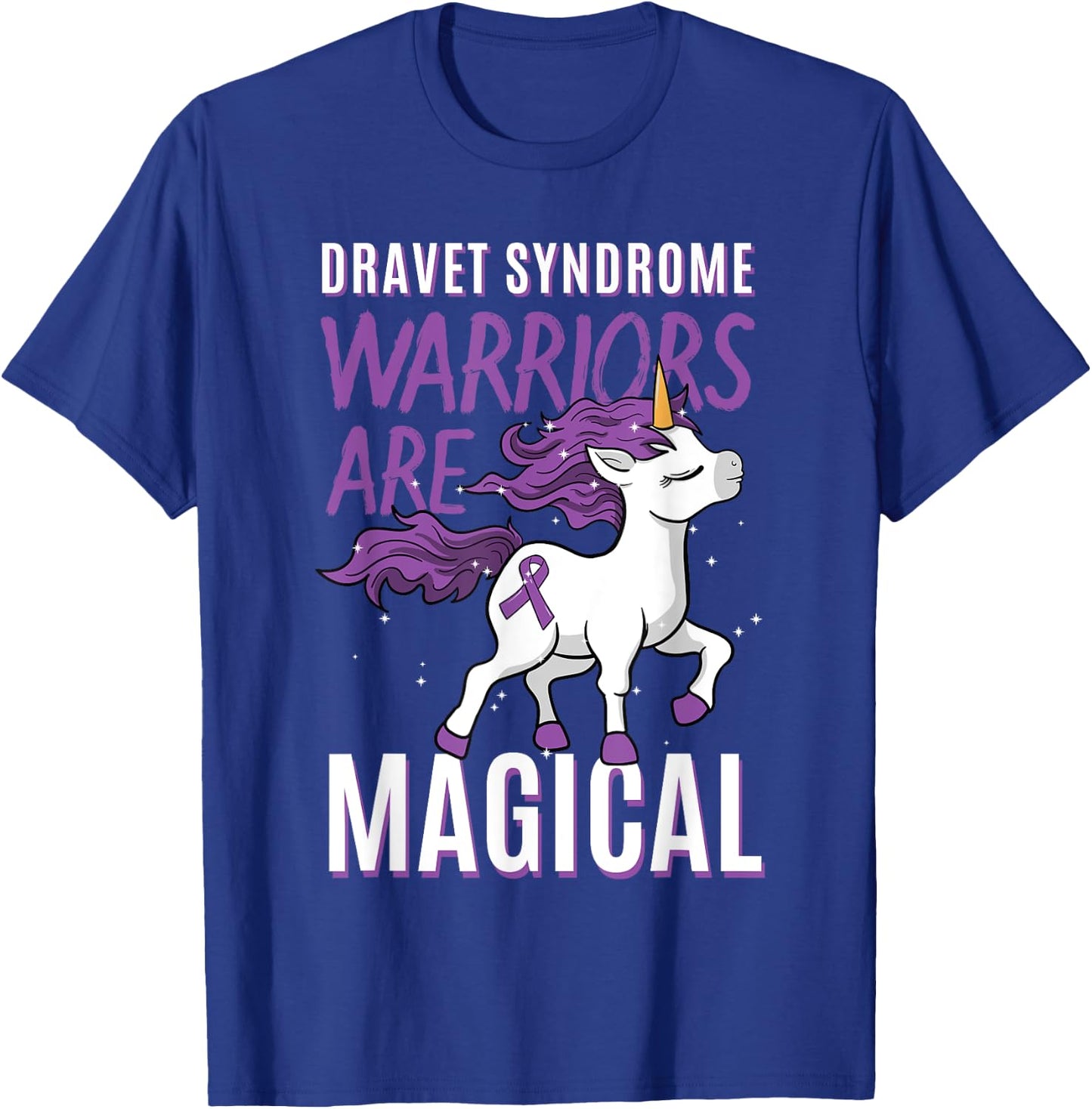 Dravet Syndrome Warrior SMEI Childhood Epilepsy Unicorn SMEB T-Shirt - T-Shirt | Royal