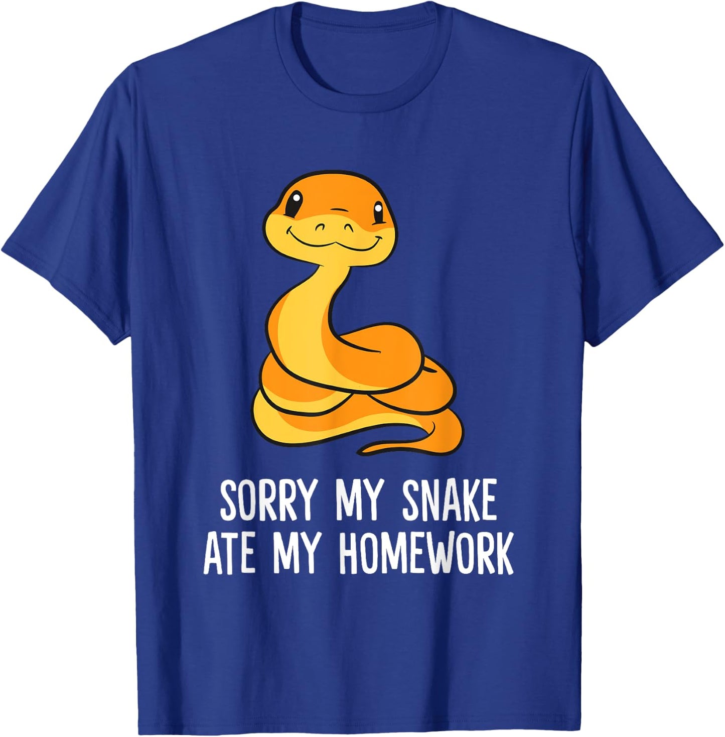 Snake Pet School Sorry, My Snake Ate Homework T-Shirt - T-Shirt | Royal