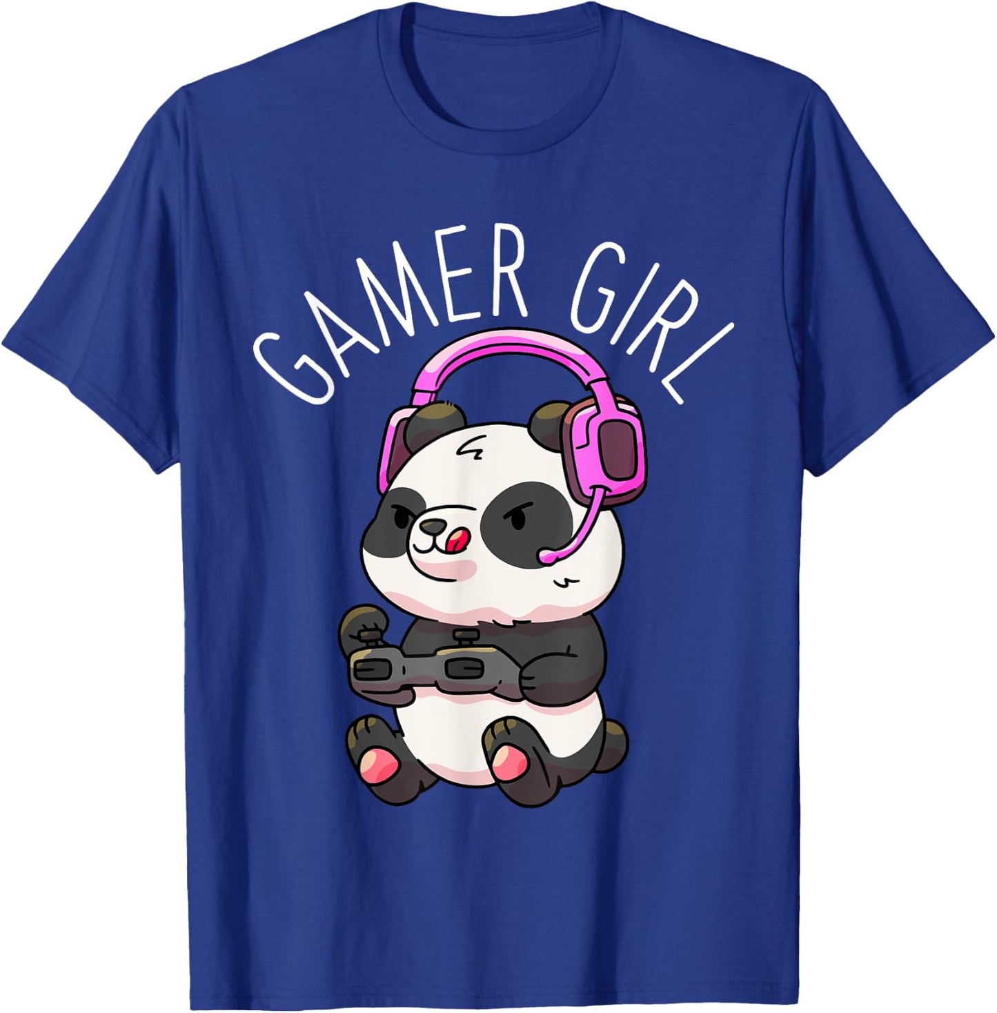 Gamer Girl Panda Gaming Pandas Video Game Women Girls Gift Small T-Shirt - T-Shirt | Royal