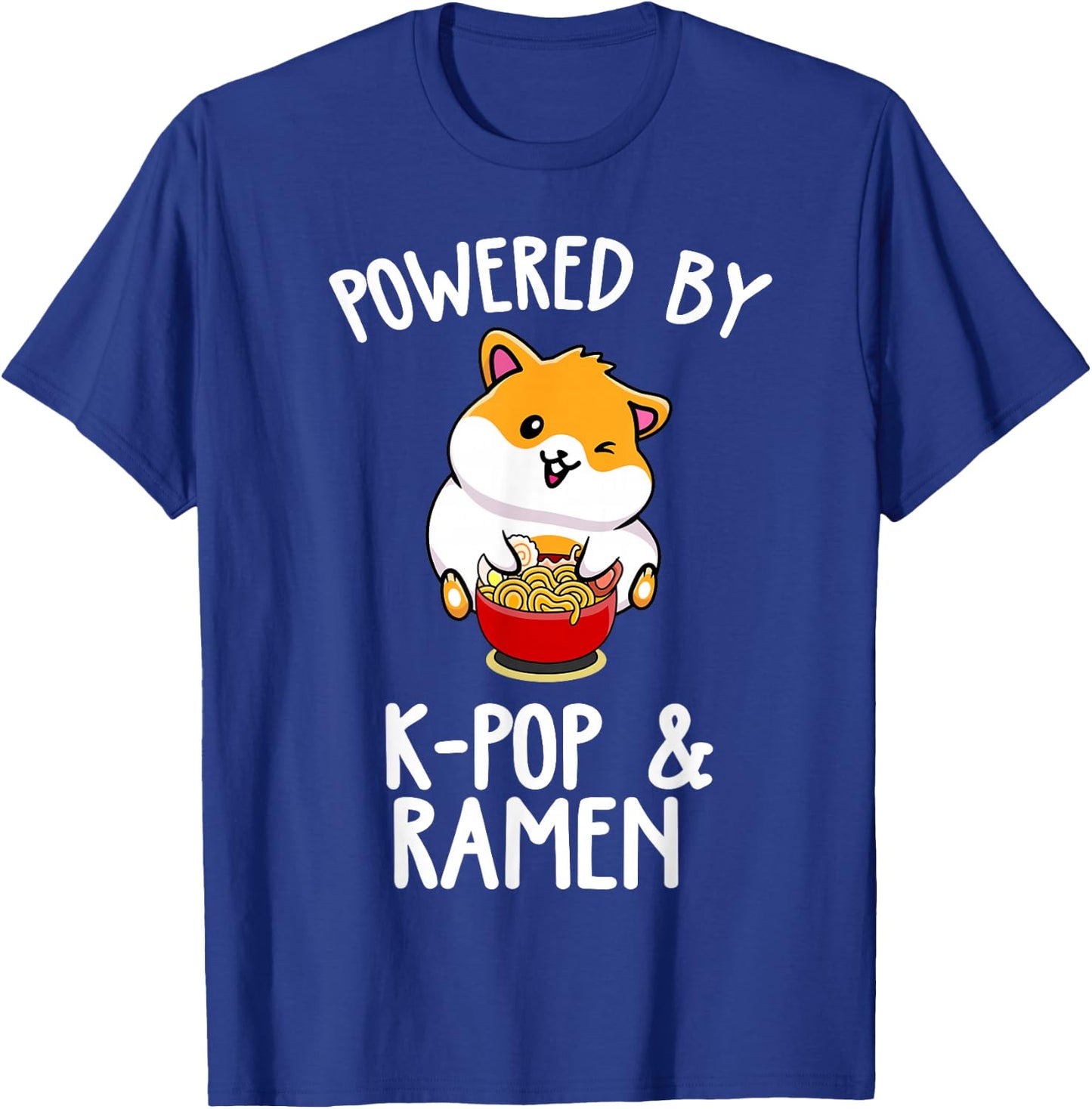 Powered by Anime & Ramen Cute Kpop Music Anime Lover T-Shirt - T-Shirt | Royal