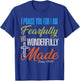 Fearfully and Wonderfully Made Christian T-Shirt - T-Shirt | Royal
