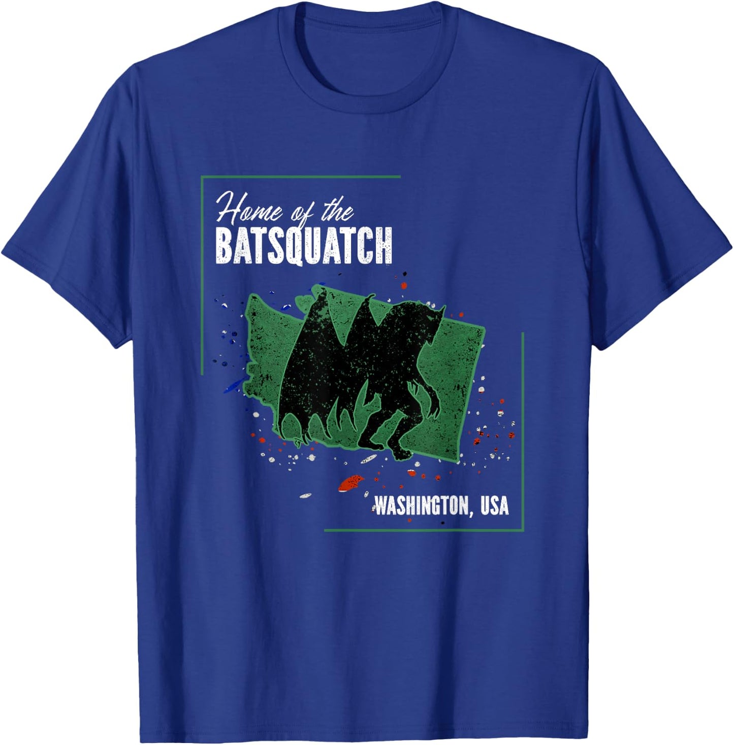Washington - Cryptids Home of the Batsquatch T-Shirt - T-Shirt | Royal