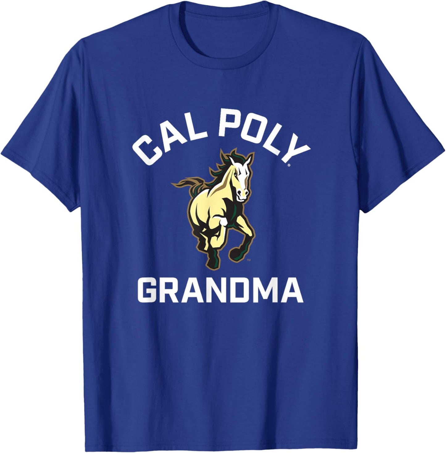 Cal Poly Mustangs Arched Grandma T-Shirt - T-Shirt | Royal