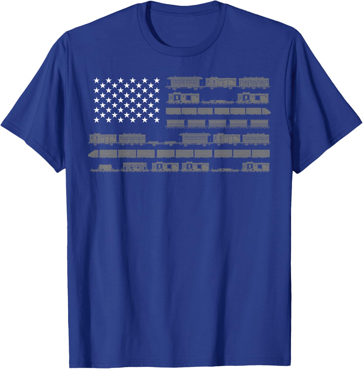 Funny Model Railroad Train Worker Gift | Cute USA Conductor T-Shirt - T-Shirt | Royal