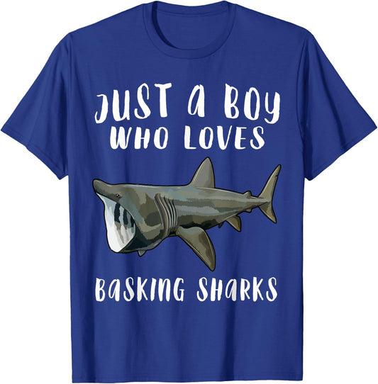 Im Just A Boy Who Loves Basking Shark Lover Gift T-Shirt - T-Shirt | Royal