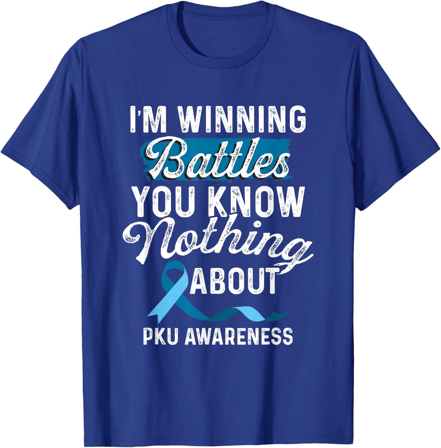 Phenylketonuria PKU Strong Warrior Unicorns Awareness T-Shirt - T-Shirt | Royal